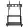 TV- /monitori näyttöteline tarvikehyllyillä, 60-105 ", max. 150 kg