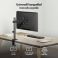 Monitoriteline, 17–32", enint. 10 kg, varren pituus 202 mm, teräs, musta