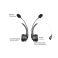 Bluetooth monokuulokkeet,joustava mikrofoni, BT 6.0, USB-C