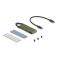 Delock M.2 NVMe SSD kotelo USB 40 Gbps, metalli