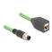 Delock M12 8-pin A-coded uros - RJ45 naaras PUR (TPU) 0,5 m