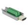 Riviliitin adapteri 20-pin - HDMI-A uros metallikotelolla
