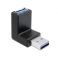 USB 3.0 adapteri uros-naaras, kulma 270 ° pystysuorassa