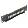 Delock 10" kuituoptiikkapaneeli 12-porttinen LC Duplex 1U beige/musta