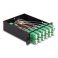 Delock Fiber Optic HD (High Density) -kasetti MPO uros - 12 x LC Duplex -naaras, 24 kuitua, yksimuoto, napaisuus A, 9/125 µm