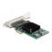 Delock PCI Express x1 - Gigabit 4 x RJ45 Broadcom verkkokortti