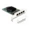 Delock PCI Express x1 - Gigabit 4 x RJ45 Broadcom verkkokortti