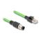 Delock M12 8-pin A-coded uros - RJ45 uros PUR (TPU) 1 m