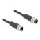 Delock M12 8-pin A-coded uros-uros PVC 5 m