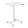Sähköisesti säädettävä istuma-seisomatyöpiste, 1 moottori, pyörillä, valkoinen