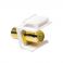 Keystone-liitin RCA-naaras> F-naaras keltainen, leveys 16,3 mm