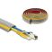 Delock joustava PVC-kaapelikanava 40 x 11 mm – pituus 10 m, harmaa / keltainen